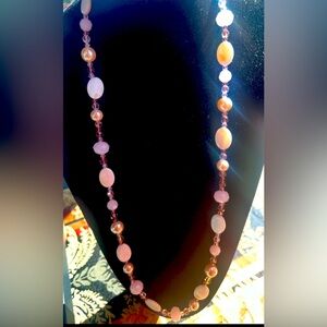 Heidi Daus Gals Just Want To Have Fun 41-1/2" Long Pink Bead
Necklace